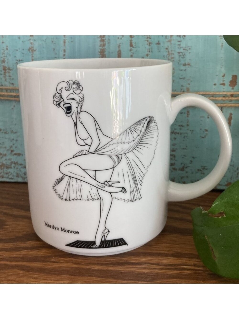 Marilyn Monroe 1983 Albert Hirschfeld Caricature Art by Shafford Coffee Mug NOS